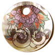 round 40mm mop w/ Hand Painted Pendant