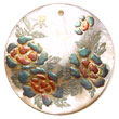 round 40mm hammershell w/ Hand Painted Pendant