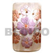 rectangular 40mm hammershell w/ Hand Painted Pendant