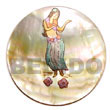 round 40mm MOP w/ Hand Painted Pendant