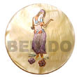 round 40mm MOP w/ Hand Painted Pendant