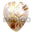 inverted teardrop 45mm hammershell Hand Painted Pendant