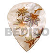 inverted teardrop 45mm hammershell Hand Painted Pendant