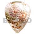 nverted teardrop 45mm hammershell Hand Painted Pendant