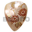 inverted teardrop 45mm hammershell Hand Painted Pendant