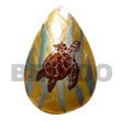 teardrop 45mm MOP w/ Hand Painted Pendant