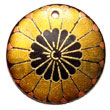 round 40mm black tab Hand Painted Pendant