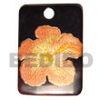 rectangular black tab 40mm Hand Painted Pendant