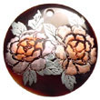 round 40mm black tab Hand Painted Pendant