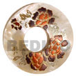 round 50mm hammershell donut Hand Painted Pendant
