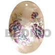 oval 50mm hammershell w/ Hand Painted Pendant