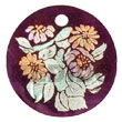 round 40mm hammershell velvet Hand Painted Pendant