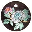 round 40mm hammershell velvet Hand Painted Pendant