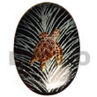 oval 50mm blacktab w/ Hand Painted Pendant