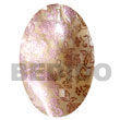 oval 50mm  hammershell Hand Painted Pendant