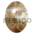 oval 50mm  hammershell Hand Painted Pendant