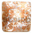 square 50mm hammershell w/ Hand Painted Pendant