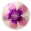 round natural 50mm capiz Hand Painted Pendant