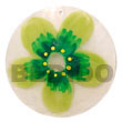 round natural 50mm capiz Hand Painted Pendant