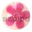 round natural 50mm capiz Hand Painted Pendant