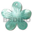 40mm aqua blue flower Shell Pendant