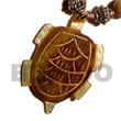 40mm MOP turtle carving Shell Pendant