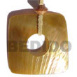 square brownlip w/ middle Shell Pendant