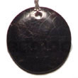 round black pin shell Shell Pendant
