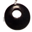 round black horn w/ Shell Pendant