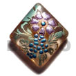 diamond 40mm  transparent Hand Painted Pendant