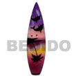 surfboard handpainted wooden Fridge Magnets