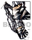 choker / 5 layers 2-3mm black coco pklt/black glass beads, black